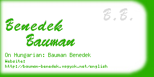 benedek bauman business card